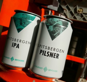 Svalbard's Spitsbergen Pilsner cans