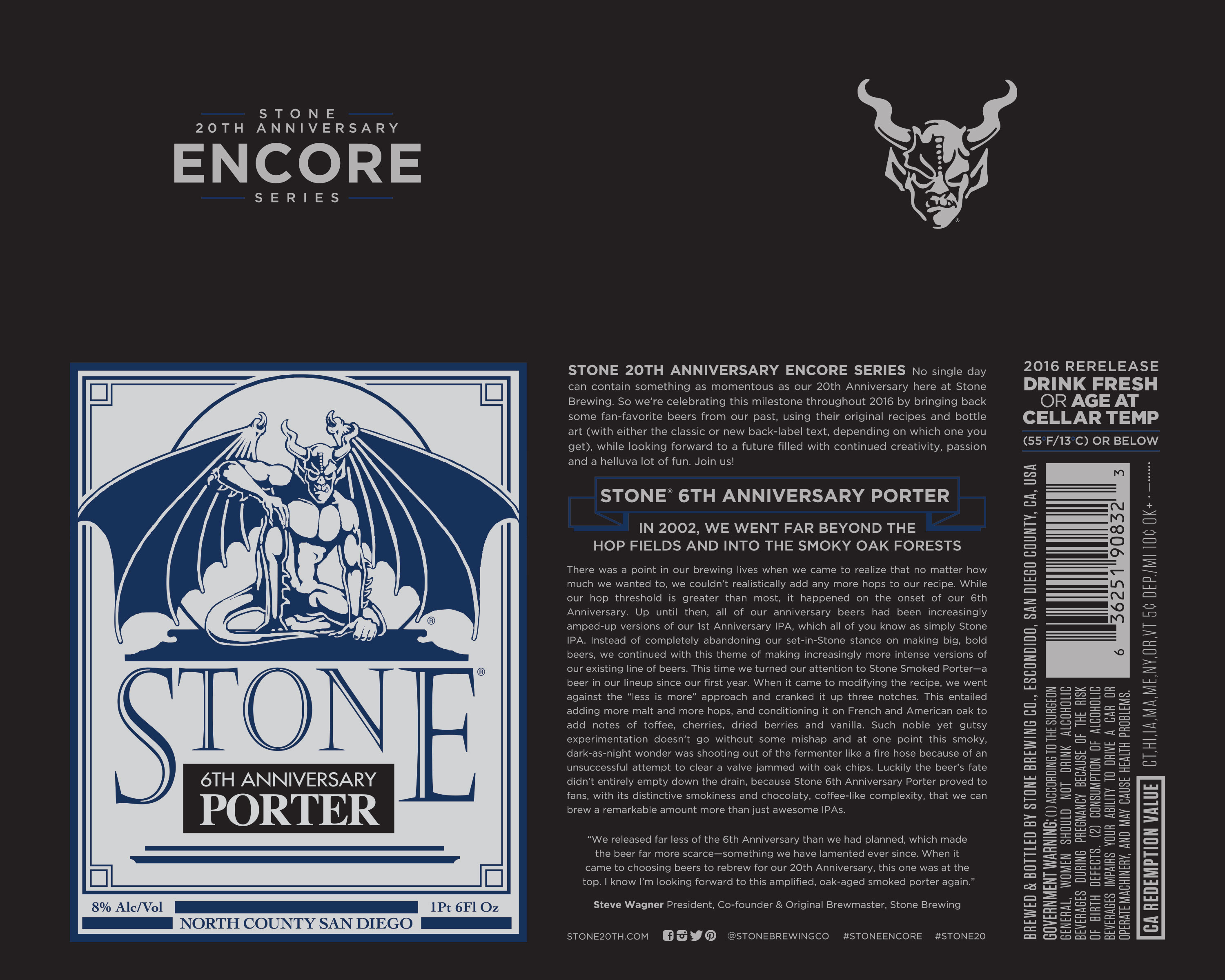 Smoked Beer Label Stone