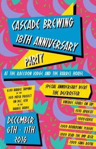 Cascade Brewing 18th Anniversary Party