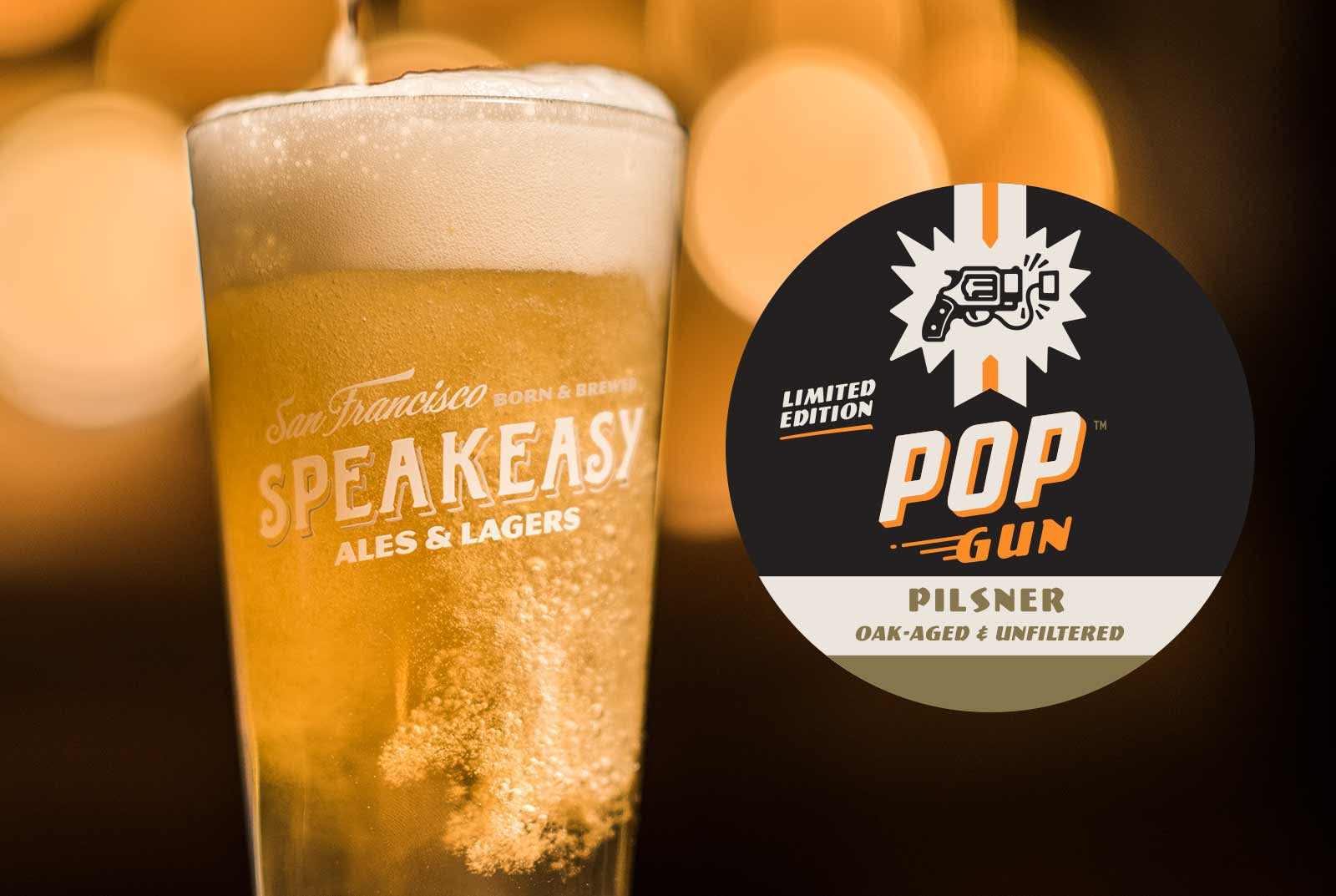 Speakeasy Ales & Lagers Releases Pop Gun Pilsner Oakaged & Unfiltered