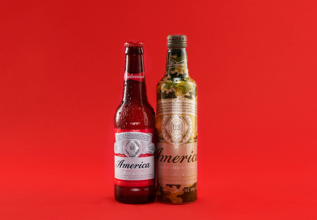 AnheuserBusch Extends 'Patriotic Packaging' Line with Camouflage