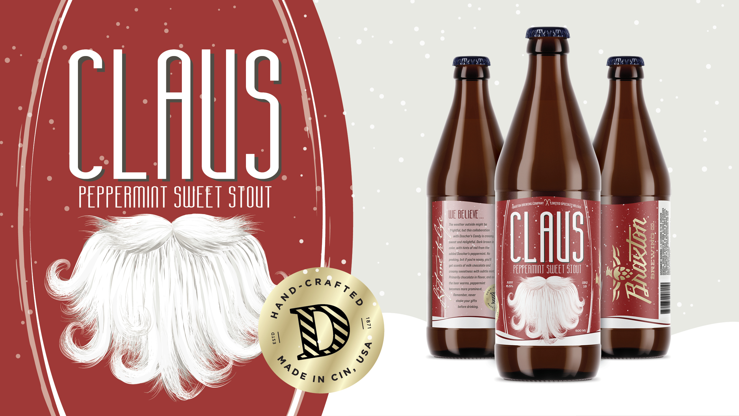 Braxton Brewing Company to Release Claus Peppermint Sweet Stout and