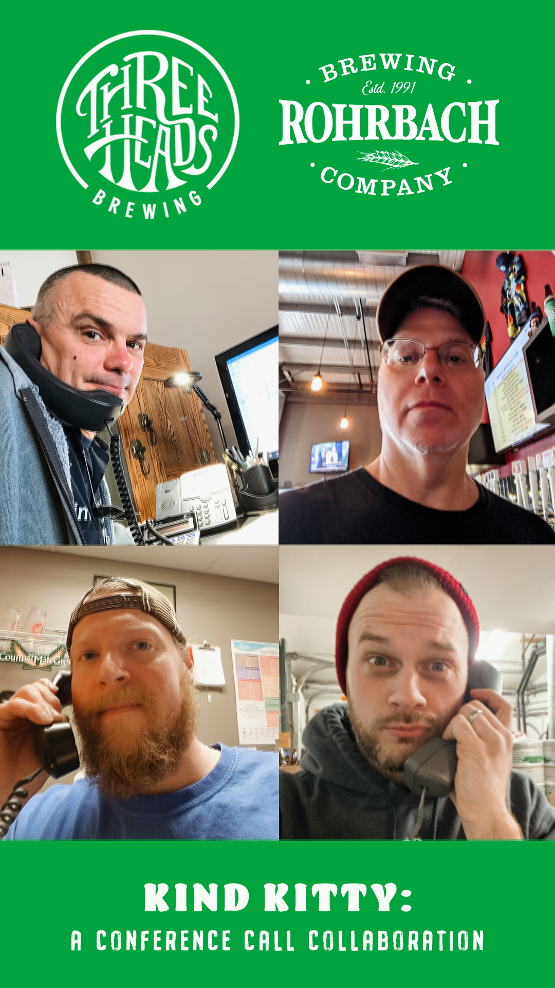 Three Heads Brewing And Rohrbachs Collaborate On Brew Kind Kitty A Conference Call Collab Brewbound