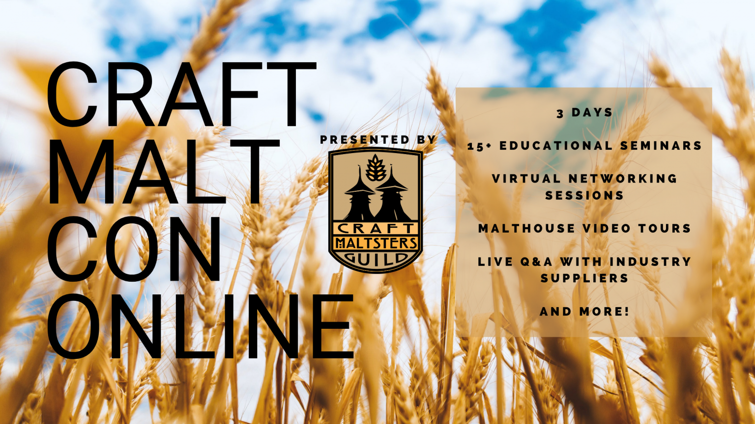 Craft Maltsters Guild Goes Virtual With 2021 Craft Malt Conference