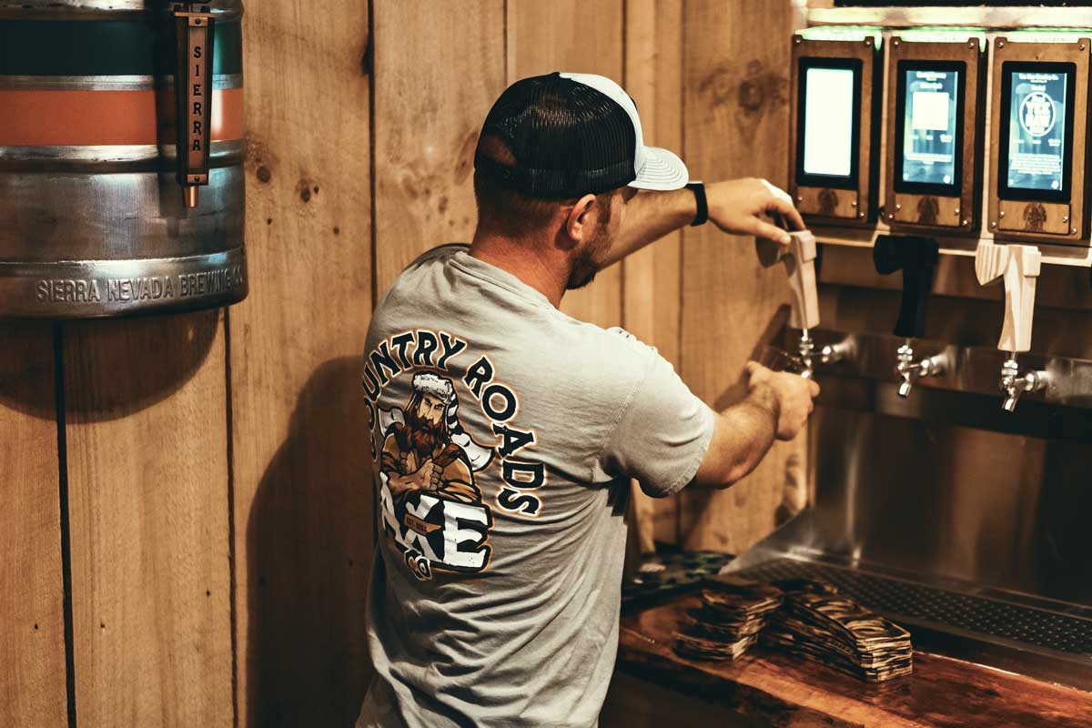 Country Roads Axe Co. Brings SelfPour Tap Wall to Pigeon