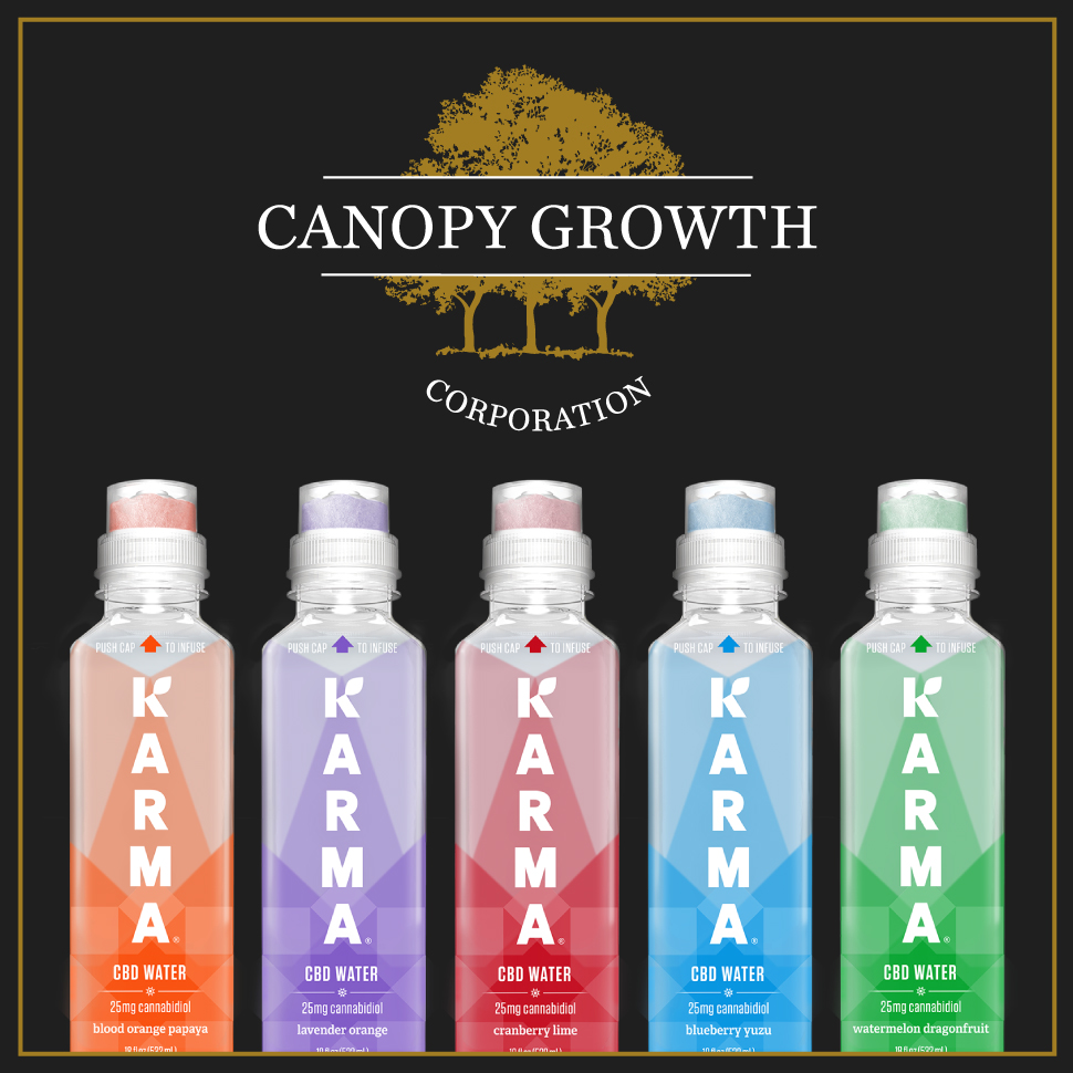 Karma Water Partners with Canopy Growth for CBD Line Brewbound