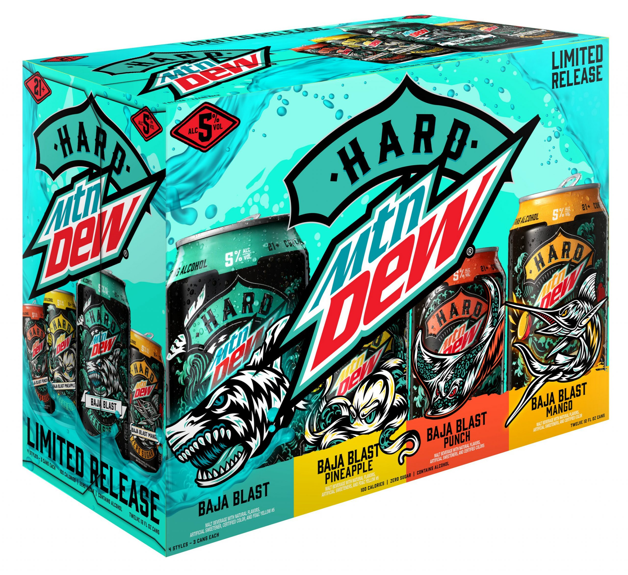 Hard MTN Dew Adds Baja Blast Variety Pack Brewbound