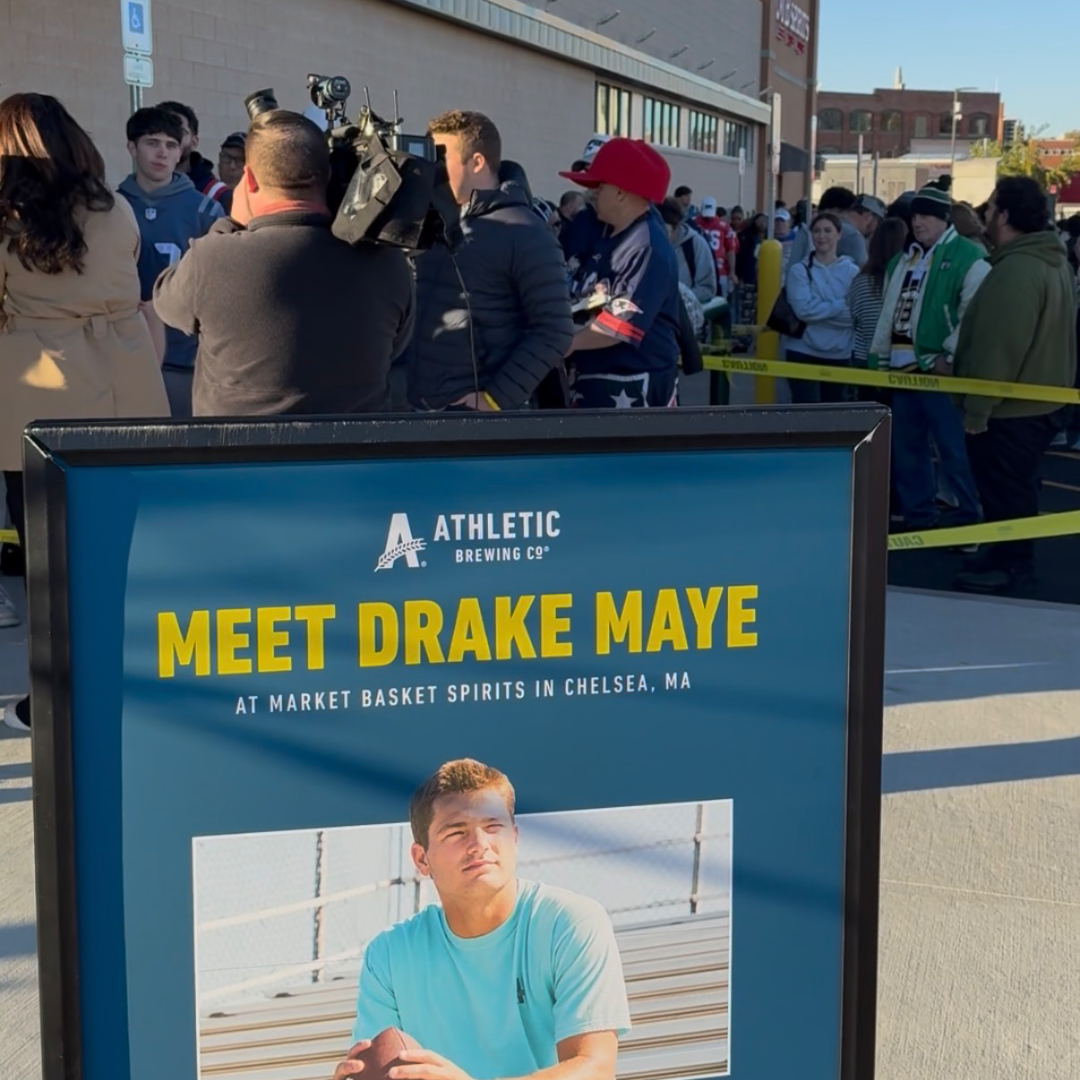 Brewbound Field Notes: The New England Synergy of Athletic Brewing, Drake Maye and Market Basket